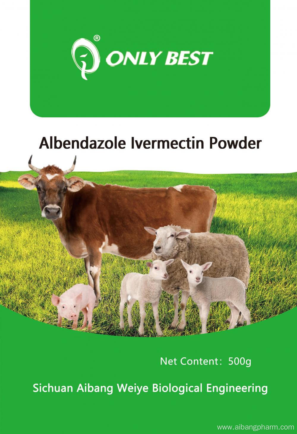 Veterinary anthelmintic Albendazole and Ivermectin Powder