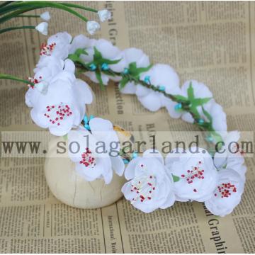 Snow White Flower Garland Wreath Christmas Party Headdress Headband Garland Hair Flower