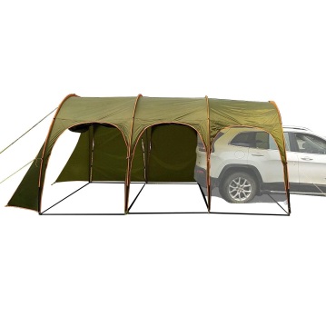Waterproof Portable Family Camping Tent Top Canopy for Car Trailers - 8-10 Person Capacity, 15x10ft