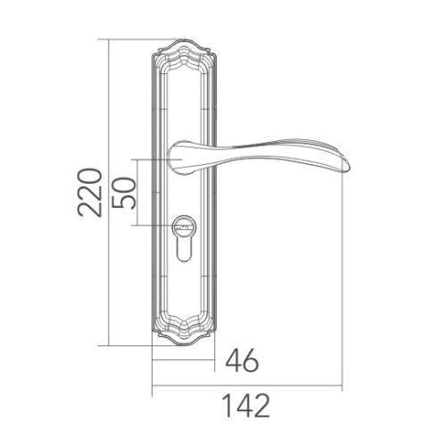 Cerradura de puerta de estilo europeo de lujo
