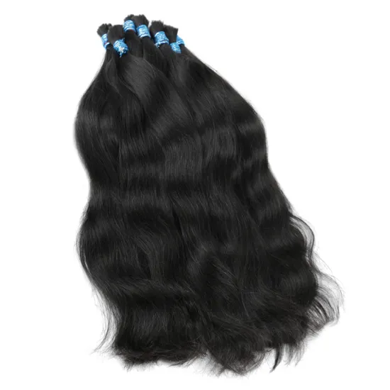 Factory Wholesale price Natural Black Color 100% Virgin Brazilian Human Hair Bulk Cuticle aligned virgin hair extensions vendor