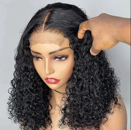 Wholesale Raw Brazilian Human Hair Hd Full Lace Frontal Bob Wig Vendor Deep Wave Virgin Human Hair Transparent Lace Front Wig