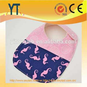 Seahorse Baby Bib,Organic Baby Bib - Girly Baby Bib