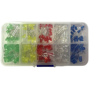 5MM LED Diodes - Red, Green, Yellow, Blue, White (20pcs each, 100pcs total)