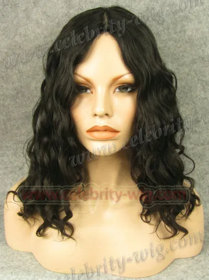 Natural Black Spring Wavy 100% Mongolian Hair Jewish Wig