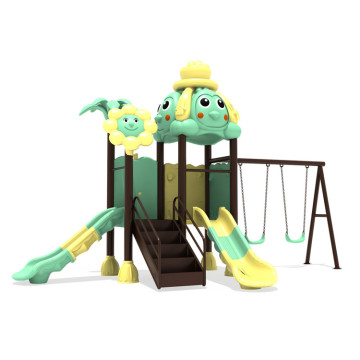 Customizable Colorful Outdoor Kids Playset: Slide, Swing, and Garden Equipment for Backyard Fun