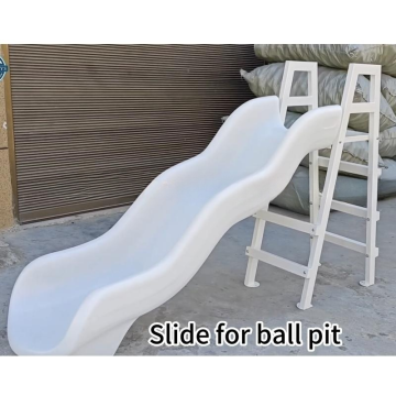 Ocean-Themed, Eco-Friendly Plastic Slide with Stairs and Ball Pool for Children: Durable & Modern Design