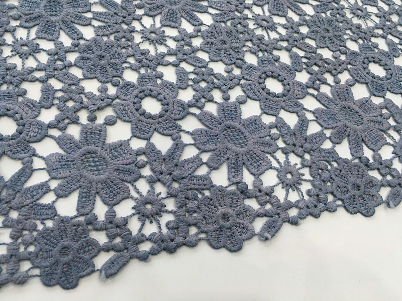 Piece Dyed Chemical Lace Embroidery Fabric