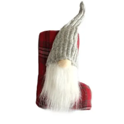 factory gnome for christmas red santa shoes gnome santa christmas decoration fabric santa gnome candy boot