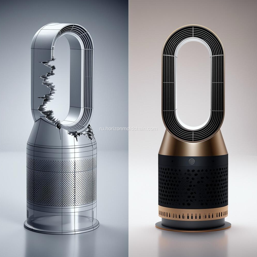 Безлопастной вентилятор, литьевой корпус, обслуживание пресс-форм