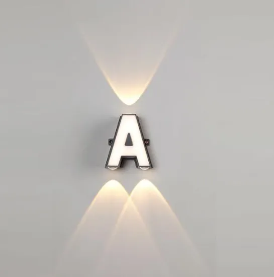 Waterproof LED Alphabet Wall Lamp: Ideal for Garden, Hotel Corridors & More