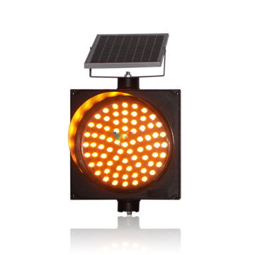 300mm yellow blinking solar power warning traffic light