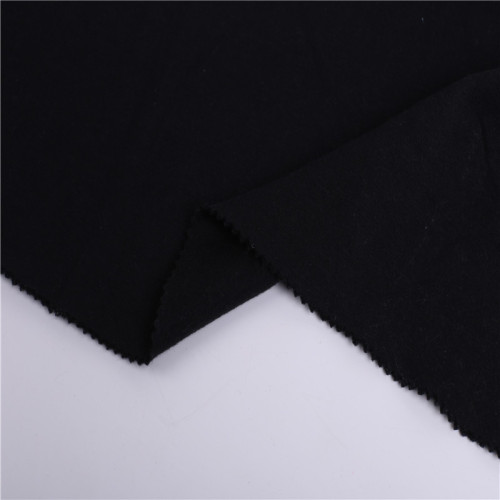 Comfortable Black Knitted Terry Sweater Fabric