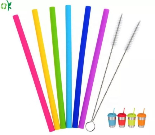 Soft Easy to Clean Foldable Silicone Drinking Straw