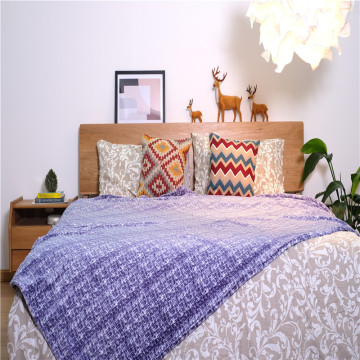 Breathable Floral Spots Printed Family Bed Casual Blanket