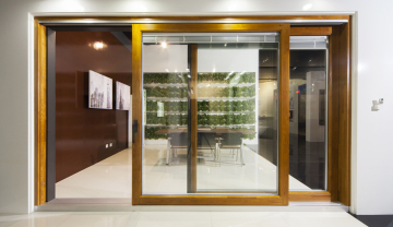 wood lift and slide door,luxury wooden door
