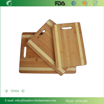 TF136 / 4 High quality Bio-degradable Bamboo Wooden Chopping Board Mix Set with Stand Holder