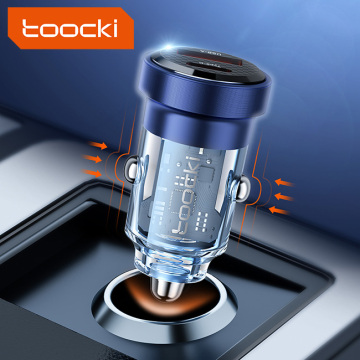 Toocki Type C Dual Port 45W Aluminum Alloy Car Charger - USB-A + Type-C