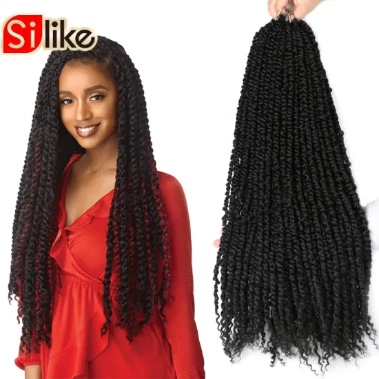 passion twist in Synthetic Hair Extension 18 24 inch   Crochet Hair braids pre stretched braiding  Passion Twist Hair