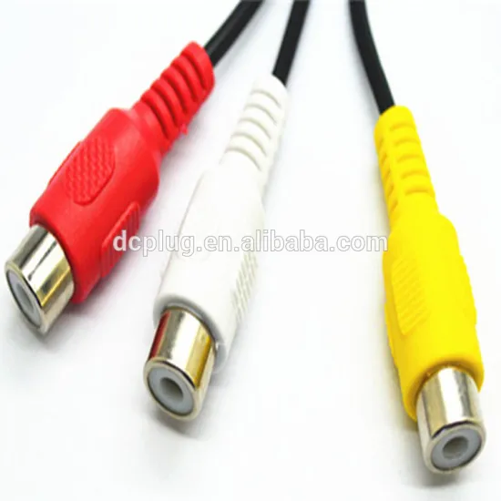 Newest Y Splitter AV adapter Audio rca cable 3.5mm 4-pole to 3 RCA Cable M/F
