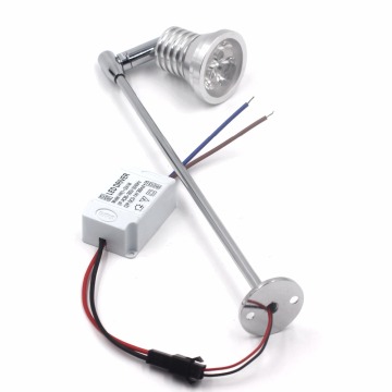 Spedizione gratuita 4 pezzi da 4 pezzi 3 w DC 12V LED LED LAMPAGGIO REGOLABILE REGOLABILE PER MOSTRE