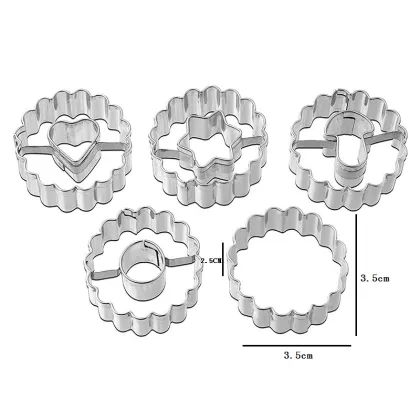 Christmas Linzer Cookie Cutter stainless steel cookie press