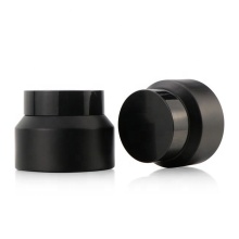 Professionnel Matte noir Mat Skin Soins vides 1 oz 50g Verre Verre Face cosmétique Jar crème avec couvercle à vis