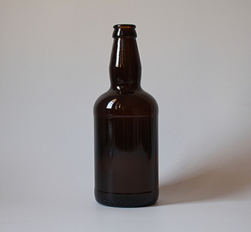 Brown glass beer bottle