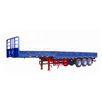 Keeeyak 50 Ton و 80 Tran Truck Truck Semi Cargo Platbed Semi Trailer 3 Axle