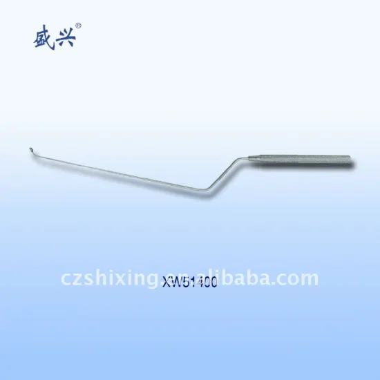 Downwards curved bayonet-shaped ring jaw Micro Curette XW51400