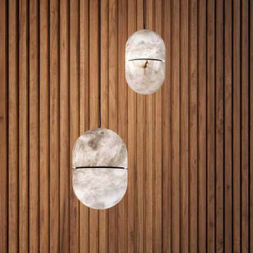 Nordic Simple Hotel: Modern Alabaster Essence with LED Lights and Decorative Accessories