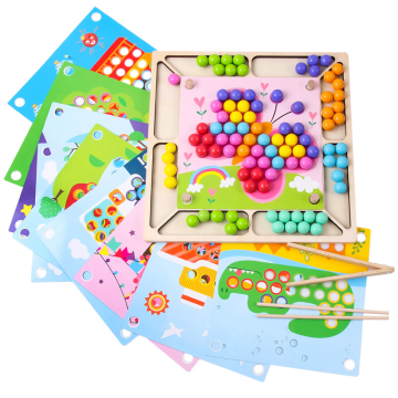 Interactive Wooden Toy: A Fun and Educational Color Sorting Game for Kids
