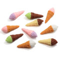 Cute Ice Cream Cone Resin Flatback Cabochon Craft 3D Παγωτό Γούρια για προμηθευτή κοσμημάτων