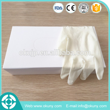 S M L Size Natural latex gloves wholesale