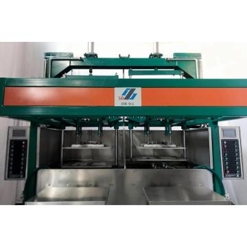 Máquina de formação de alimentação de dupla estação de dupla estação