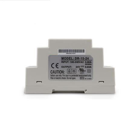 DR-15-12 /24V CE RoHS Certificated 15W Din Rail Switching Power Supply For Industry dr-15w 12v