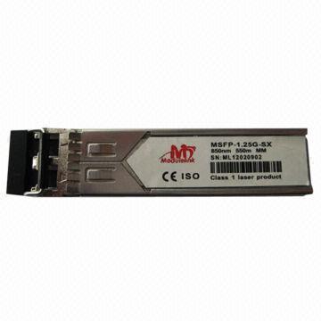 850nm/550m GLC-SX-MM SFP fiber-optic transceivers, 1.25Gbps bi-directional data links