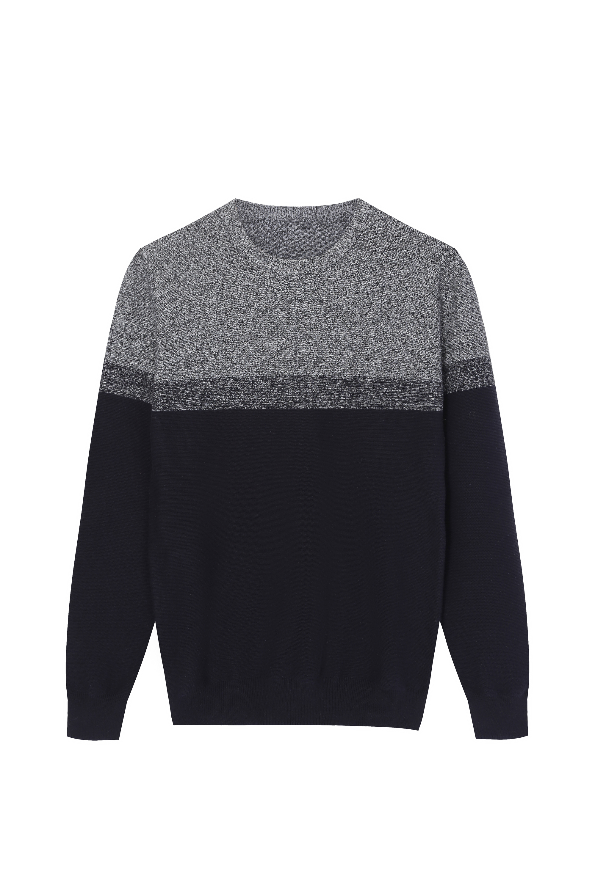 Men's Stripped Colour block Crew-Neck Knitted Pollover