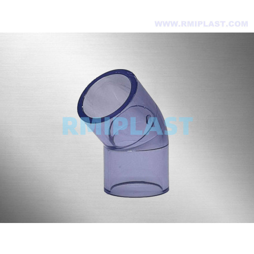 Clear PVC 45 degrés Elbow PN16