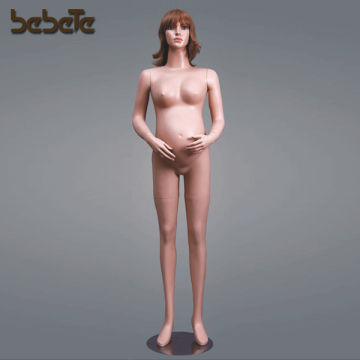 Pregnant Mannequin Female With Wig In Skin Colour