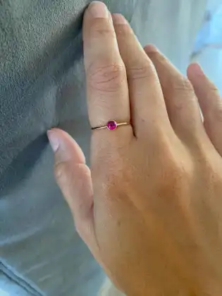 Ruby Ring 14k Gold Simple Jewelry Rings