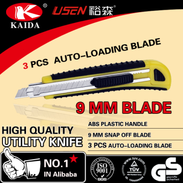 Stationery Cutter 3PCS Auto Loading 9mm Snap Off Blade cutter knife