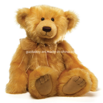 Lovely Long Fur Barley Plush Sitting Teddy Bear (GT-09756)