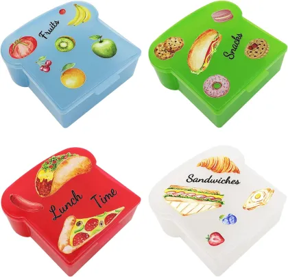 Reusable Sandwich Containers: Perfect for Lunch Boxes, Bentos, and Food Storage