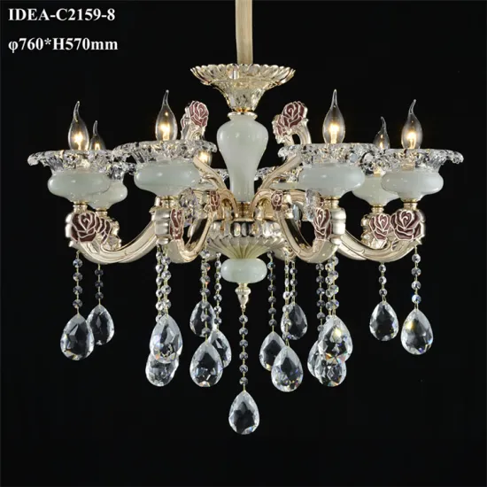 remote control led crystal chandelier candle light