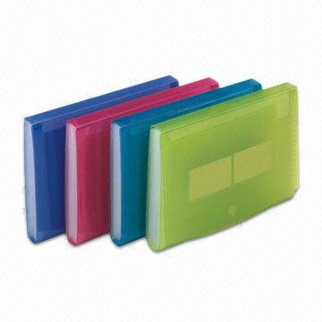 Expanding Files with Velcro Closure and 12 Inside Pockets, Available in Red