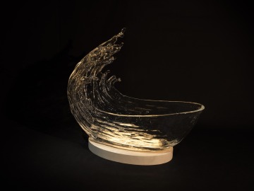 Transparent Wave Crystal Bathtub Hotel Village Bathtub