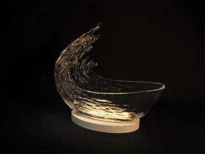 Transparent Wave Crystal Bathtub Hotel Village Bathtub