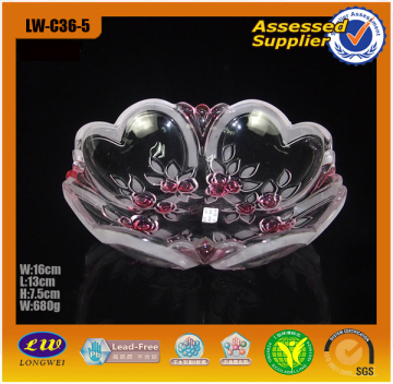 Heart Shape Glass Plate