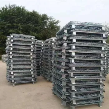 Customized Galvanized Folding Warehouse Storage Baskets